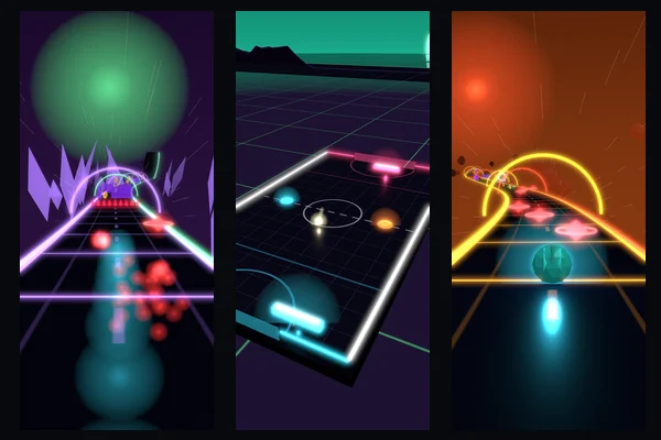 Three wallpapers from Neon Wallpapers