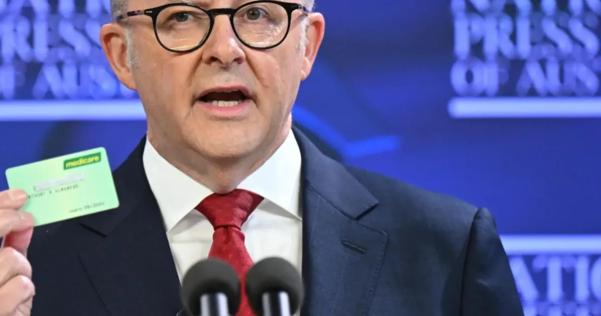 Australian Prime Minister Anthony Albanese addresses the National Press Club in Canberra, Australia, on, April 30, 2025. ( Google Images, Copyright free))
