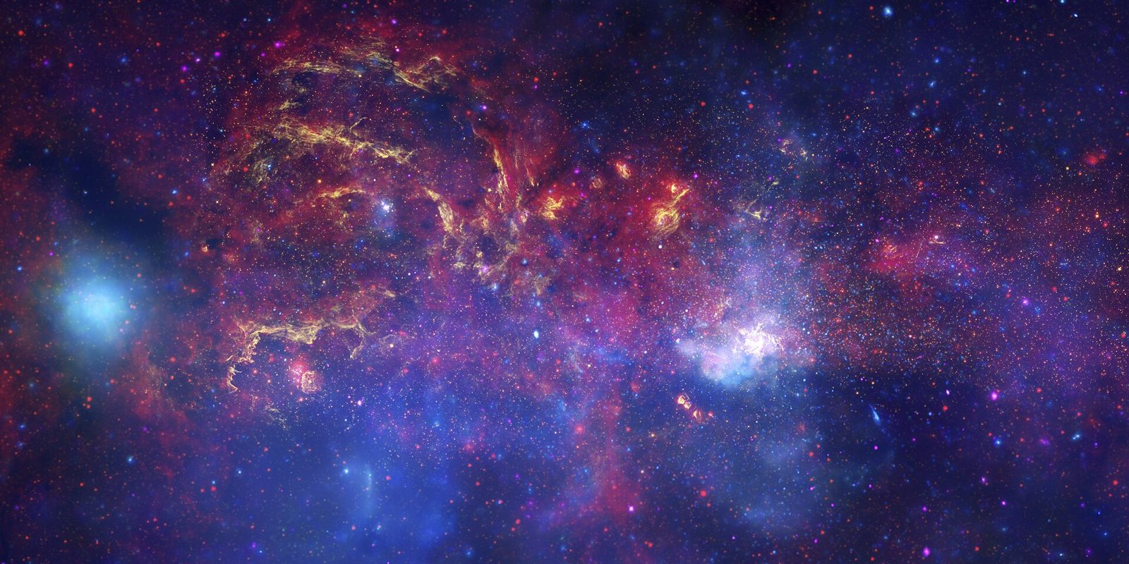 The centre of the Milky Way — a dense glow of stars across a dark field.